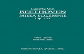 Ludwig Van BEETHOVEN - SIMSSA€¦ · Ludwig Van BEETHOVEN MISSA SOLEMNIS Op. 123 SERENISSIMA MUSIC, INC. Vocal Score Klavierauszug e p) e. A3@3