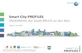 Smart City PROFILES BRUCK AN DER MUR · PDF file Smart City PROFILES ERGEBNISSE der Stadt BRUCK an der Mur Stand: 7. Juni 2013 Dieses Projekt wurde aus Mitteln des Klima- und Energiefonds