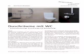 Duschräume mit WC · 2018-09-24 · | Hindernisfreie Architektur Die Schweizer Fachstelle | August 201 Ë 2 > Duschräume mit minimaler Nutzungsqualität. Grundriss-Typen A > Die