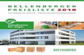 Bellenberger Preisliste 2014 - Ziegelwerk Bellenberg · 3 Inhaltsverzeichnis Bellenberger Preisliste 2018: Preisänderungen, Irrtümer, technische Änderungen und Druckfehler vorbehalten.