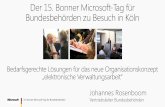 Der 15. Bonner Microsoft-Tag für Bundesbehörden zu Besuch in …download.microsoft.com/download/5/0/8/50856745-C5AE-451A... · 2018-10-13 · 15. Bonner Microsoft-Tag für Bundesbehörden