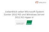 Ueberblick ueber Microsoft System Center 2012 R2 und ... Ueberblick ueber Microsoft System Center 2012