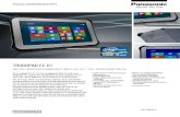 TOUGHPAD FZ-G1...Das Toughpad FZ-G1 basiert auf der jahrzehntelangen Erfahrung von Panasonic im Bereich "widerstandsfähiges Mobile Computing" und ist mit seinem ergonomischen und