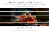 Level 3 Diploma In Chinese Culinary Art (Lu Ban) · Bachelors Degree) Career Opportunities Primary areas of ... Qualifi Level 3 Diploma in Chinese Culinary Arts (Lu Ban) RQF Level