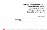 Oranjekoorts: Voetbal als innovatief Marketing Instrument...Analysis of the session 'Oranjekoorts: Voetbal als innovatief Marketing Instrument' created with Tweet Category 1 OVERVIEW
