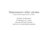 Depression efter stroke post stroke depression (PSD) · Fakta • Post stroke depression (PSD) - Forekomst 31% 1 • Pathologisk gråd (PC) - 2Forekomst 19% i det første år (overlapper