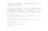 Open-ended questions in Web surveys - Using visual and adaptive … · 2014-11-09 · Open-ended questions in Web surveys - Using visual and adaptive questionnaire design to improve