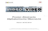 1 Poster-Abstracts Alphabetische Übersicht · Videoanalysen zur Unterstützung des Bewegungssehens sind in diversen Sportarten längst implementiert und als probates Werkzeug zur