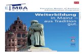 Weiterbildung in Mainz – 16. Jahrgang, 2016 - 2018 aus Tradition … · 2017-10-18 · Weiterbildung 16. Jahrgang, 2016 - 2018 in Mainz – aus Tradition gut. akkreditiert . ...