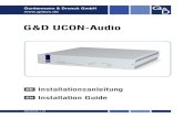 G&D UCON-Audio · G&D neither explicitly nor implicitly takes guarantee or responsibility for the qual-ity, efficiency and marketability of the product when used for a certain purpose