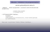 Module : Initiation à la programmation xavier.giraud@univ-amugauduchon/Files/... · Module : Initiation à la programmation 1. L'informatique Informatique : « La science du traitement