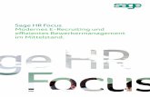 Sage HR Focus Modernes E-Recruiting und effizientes … · 2015-03-06 · 2 Inhalt 1.0 Die Bedeutung des Internets für das Recruiting 3 2.0 Die Karriere-Website im Zentrum der Recruiting-Aktivitäten
