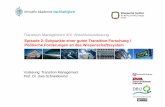 Transition Management XIV: Abschlussvorlesung · 2019-03-13 · Transition Management XIV: Abschlussvorlesung. Seite Wuppertal Institut Eckpunkte einer guten Transition-Forschung