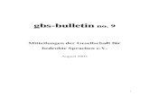gbs-bulletin no. 9gbs.uni-koeln.de/wordpress/gbs/Bulletin/bulletin9.pdf · • The Nyin pa (Niba) Dialect of Co ne (Zhuoni) 14 Neuere Veröffentlichungen 17 Konferenzen 20 Websites
