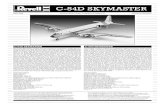 C-54D SKYMASTER 04877-0389 آ©2015 BY REVELL GmbH. A subsidiary of Hobbico, Inc. PRINTED IN GERMANY C-54D