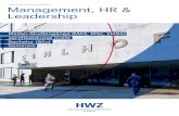 Übersicht Studienangebot Management, HR & Leadership · PDF file Head of People Attraction Digital Business, Swisscom Absolventin MAS Human Resources Leadership «Das HWZ-Studium