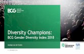 Diversity Champions: BCG Gender Diversity Index 2018 › pdf › BCG-Gender...1 2018 . Die Kernergebnisse auf einen Blick: Die Lage der Frauen verbessert sich –aber nur langsam •