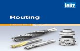 Routing - Leitz · 2020-04-02 · Routing Feed speed v f depending on cutting depth a p a p mm v f m mi n-1] 24 68 10 8 7 6 5 4 3 2 1 0 x x x 9 7 a p Workpiece material: Duromers,