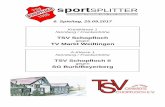 sportSPLITTER - TSV Schopfloch › 2017-09-25_Weiltingen.pdf · sport SPLITTER Abteilung Fußball des TSV Schopfloch 6. Spieltag, 25.09.2017 Kreisklasse 1 Nürnberg / Frankenhöhe