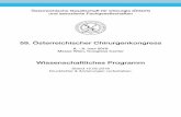 59. Österreichischer Chirurgenkongress€¦ · M. Paciorkowski, Ö. Ögredici, W. Brunner (St. Gallen / Rorschach) (7´+3´) 3.3 New developments in mesh technology and ... Overview