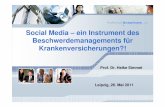 Social Media ein Instrument des … › 2012 › 02 › social...Self Service und ansteigende Automatisierung versus individuelle, öffentliche Kommunikation im Social Web 26.5.2011