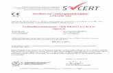 S^ CERT - Cloudinary · 8/19/2014  · S^ CERT C 2116 Zertifikat der Leistungsbeständigkeit 2116-CPR-1507 Gemäss der Verordnung (EU) Nr. 305/2011 des Europäischen Parlaments und