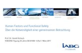 Human Factors and Functional Safety - VDE e.V.conference.vde.com/fs/2017/Vortragsfolien/Documents/Human...Durch die gewachsene Sicherheit in der Luftfahrt hätten zudem viele der in