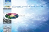 Institute of Advanced Energy · (c) to contribute to the sustainable progress of humankind. We perform comprehensive approach towards development of next-generation energy systems,
