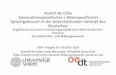 Rudolf de Cillia Generationsspezifischer / Altersspezifischer … · 2019-01-24 · Rudolf de Cillia Generationsspezifischer / Altersspezifischer Sprachgebrauch in der österreichischen