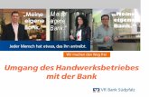 Umgang des Handwerksbetriebes mit der Bank · Wichtige Unterlagen zur Kreditentscheidung. VR Bank Südpfalz eG – Zahlen und Fakten. Unsere Leistungsbilanz 2010 (in Mio. Euro) Steuerleistungen