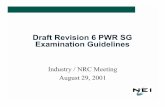 Draft Revision 6 PWR SG Examination Guidelines · 2012-11-18 · Rev. 6 draft was completed in April and received industry review during May 1-June 25 724 comments have been received