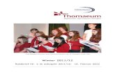 Rundbrief 2 Winter 2011 12 - Gymnasium Thomaeum · der auch die Schüler- und Elternvertreter teilnahmen. Im ersten Beitrag dieses Rundbriefes versuchen wir, die Problematik zu umreißen.