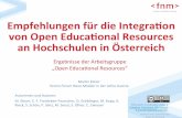 Empfehlungen für die Integraon von Open …...berufiche Bildung und Weiterbildung im Juni 2015 Martn Ebner, Elly Köpf, Jöran Muuß-Merholz, Martn Schön, Sandra Schön und Nils