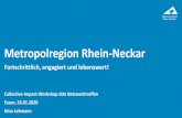 Metropolregion Rhein-Neckar - demographie-netzwerk.de · Rhein-Neckar e.V. Geschäftsstelle Verband Region Rhein-Neckar Industrie- und Handelskammern, Handwerks-kammern Metropolregion