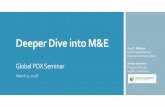 Deeper Dive into M&Eglobalpdx.org/wp-content/uploads/2018/03/Deeper-Dive... · Session Focus Follows up on Global PDX Conference session Explore why organizations engage in/should