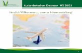 Auslandsstudium Erasmus+ WS 20/21...• Das Learning Agreement ist eines der Pflichtdokumente im Rahmen von Erasmus+ und ist Grundlage für eine finanzielle Förderung • Vereinbarung,