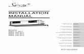 INSTALLATION MANUAL - Daikin · 11 EN 5CCY-0411(1)-SIESTA.indd 1 EN 5CCY-0411(1)-SIESTA.indd 1 111/19/12 3:01:51 PM1/19/12 3:01:51 PM. 1-2! WARNING! CAUTION Installation and maintenance