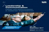 Leadership & Communication · Jan Peter Schwartz ist Head of Corporate Communica-tions & Brand Strategy bei Osram Dr. Kai Rolker ist Head of Group Communications bei Clariant Claudia