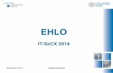 EHLO - IT-SECX · • Domaincheck policy (adkim, aspf; default relaxed) •relaxed: organisational domain match •strict: FQDN match. November 2014 Wolfgang Breyha DMARC - Nutzen