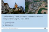 Städtebauliche Entwicklung und Konversion Mosbach ......Analyse der Nutzungsoptionen Klausursitzung GR Zwischenbericht Konversion Erarbeitung des ISEK Februar-April 2012 ... Ablauf
