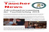 TN 47 Juni 2016 Taucher News - VFL-Tauchabteilungtauchen-vfl-lueneburg.de/cms/upload/Tauchernews/TN47.pdfstaltung im Offizierscasino am Samstag, den 15. Oktober 2016 hinweisen. Wir