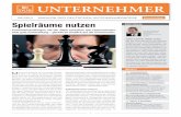 UNTERNEHMER · 2013-12-02 · bestätigt Dirk Elsner, Berater bei Innovecs, einem auf den Mittelstand spezialisierten Be-ratungsunternehmen. Zudem dürften die Konjunktur und ein