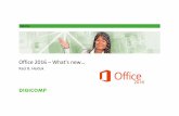 Office 2016 –What'snew…digiblog.s3-eu-central-1.amazonaws.com/app/... · 6 Klick‐und‐Los Neue Installationstechnik von Microsoft, die eine Installation des Produkts ab Cloud