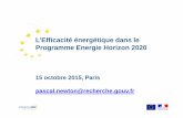 L’Efficacité énergétique dans le Programme Energie …cache.media.education.gouv.fr/file/2015/77/5/G_P_NEWTON...93M€en 2016 101M€en 2017 Matériaux EeB~60M€/an 5,9 G€=