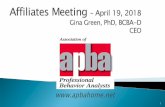 APBA Affiliates Mtg Apr2018 copy · 2018-11-07 · Getting started Accounting for resources spent on “lobbying“ ... CT DPH L - - Y N HI DCCA L - - Y N TX1 DLR L L - Y Y VT1 OPR