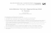Schriftlicher Teil der Jägerprüfung 2016 3. Termin · Amt für Ernährung, Landwirtschaft und Forsten Landshut - Jägerprüfung 3/2016 2. Sachgebiet: Biologie der Wildarten 17.