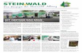 STEIN Ausgabe 9 / Juni 2020 & WALD · Haus aufgrund einer verordneten Quaran-täne nicht verlassen darf, wird in den Ort- ... werden größtenteils auf der Tour durch die Steinwald-Allianz