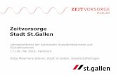Zeitvorsorge Stadt St.Gallen · Wir werden mehr und älter ... •Mit der Zeitvorsorge bieten sie «ihren» Freiwilligen einen Zusatznutzen. ... 2017: 9'666 Stunden in folgenden Einsatzorganisationen