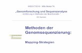Methoden der Genomsequenzierung · PDF file WS2017/2018 MSc Modul 7A „Genomforschung und Sequenzanalyse - Einführung in Methoden der Bioinformatik- “ AG Hankeln Methoden der Genomsequenzierung: