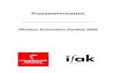 Wireless Automation Pavilion 2008files.messe.de/cmsdb/001/14128.pdf · 2008-04-17 · Ideale Systemergänzung der WISA® Familie von ABB Drahtloser Sensor-/Aktorverteiler WIOP208